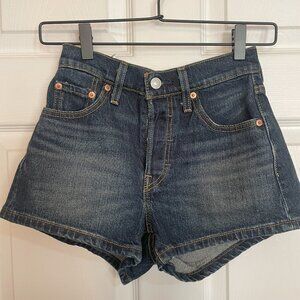 Levi's Dark Blue Wash 501 Shorts
